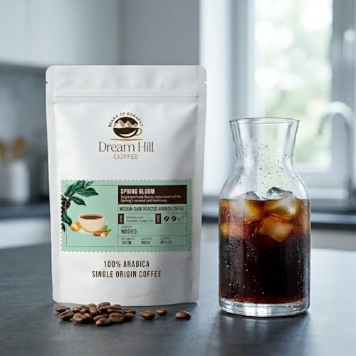 Image of Dream HIll Coffee Spring Bloom - Medium-Dark Roast notes of Chocolate, Almonds, Orange | Single Origin, Made With 100% Specialty Grade Arabica Freshly Roasted and Grounded Koraput Coffee | 250g (pack of 1), Cold Brew