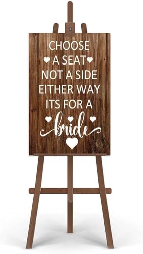 Rustic Wooden Signs Choose a Seat Not A Side Either