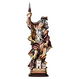 Handarbeit Heiliger Sankt Florian Figur Holz, geschnitzt handcoloriert 20 cm