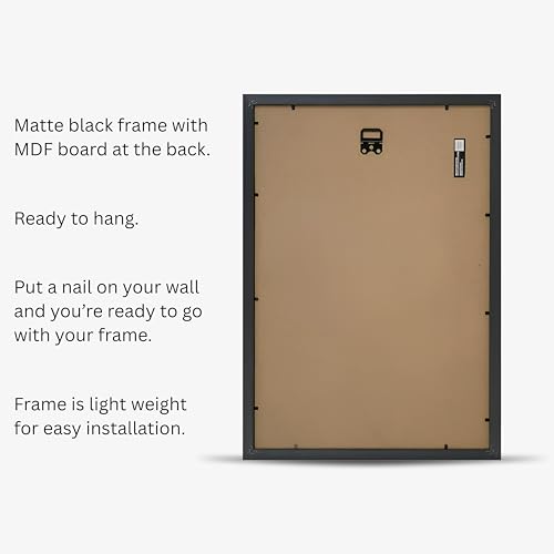 Image of Posternet Sports Car Wall Frame 8x12 Inch | Premium Matte Black Frame with Acrylic Sheet | Modern Car Poster Wall Decor | Ready to Hang Lightweight Frame for Home, Office & Gifting
