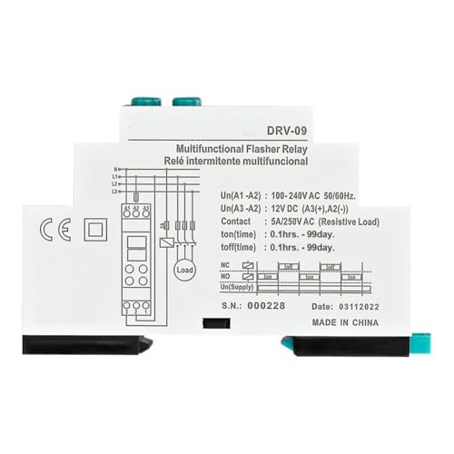 Relais clignotant multifonctionnel DRV-09 avec écran pour programmation longue - 3