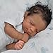 Zero Pam Black Reborn Baby Dolls Boy, 18 in Realistic Baby Doll, African American Newborn Baby, Silicone Baby Doll, Black Reborn Dolls Cloth Body with Accessories