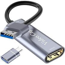 Video Capture Card, Video Recording Card Wonderful 4K HDMI to 1080P USB C for Gaming Streaming TV Recorder, for Windows Mac OS System with USB C Adapter to Adjust PS4, Switch, Xbox