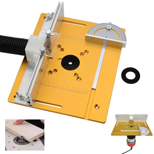 La Mejor review de Maquinas carpinteria los mejores 10. 30 JEMUON Placa de Inserción para Router, Juego de 3 Placas de Inserción de Mesa de Enrutador, Máquina de Recorte de Tablero Abatible, Fresadora para Madera para Precisión en...