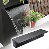Wasserfall-Überlauf 40 Zoll – Breiterer Wasserdurchfluss für Pools und Teiche, ideal für gewerbliche und Private Wasseranlagen, robuste Schwarze Teichausstattung