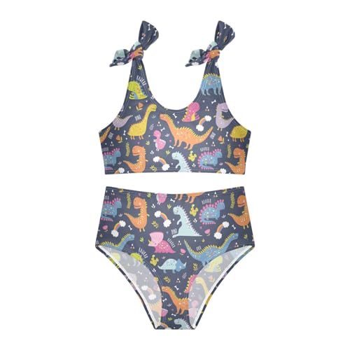 Image of CaTaKu Girls Two Piece Swimsuits Toddler Bathing Suits Bikini Set Summer Beach Swimwear for Girls Size 3-12T