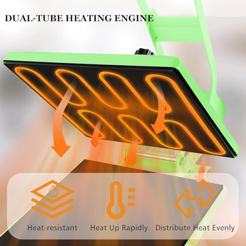 Heat Press Machine, 15x15" Digital High Pressure Heat Transfer miniatura 3