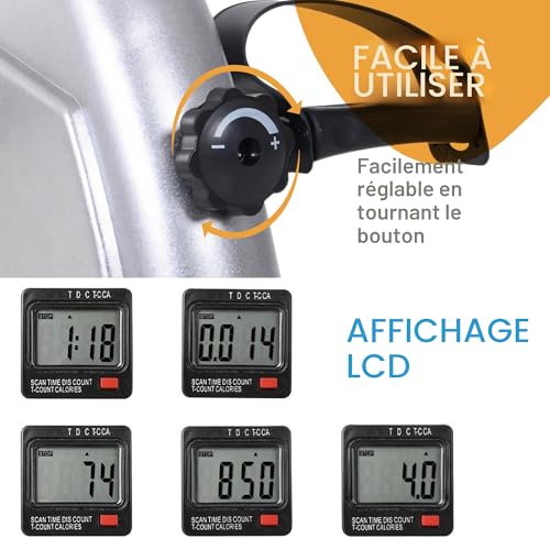 Pédalier et mini vélo d'appartement avec pédales d'exercice statique - 4