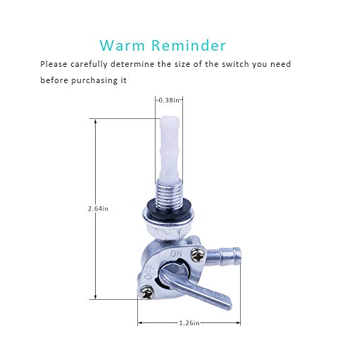 ZLKSKER Fuel Shut Off Valve Switch M10X1.25, Generator/Gas Engine Fuel Tank Part - Thumbnail 5