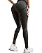 CMTOP Leggins Sportivi Donna,Shorts Donna Sportivi Push Up,Anticellulite Fitness Pantaloni Sauna Dimagranti,Vita Alta Yoga Pants Controllo della Pancia,Opaco Pilates Pantaloncini Fitness-M-Nero -S