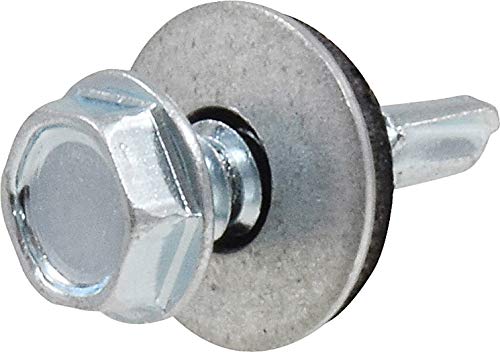 Tornillo autoperforante acero cabeza hexagonal 10-16x1 pulg