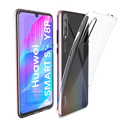 N NEWTOP Custodia Cover Compatibile con Huawei P Smart S / Y8P, Morbido TPU CLEAR Gel Silicone Anti Graffio Trasparente Slim Sottile Flessibile Case Posteriore Proteggi