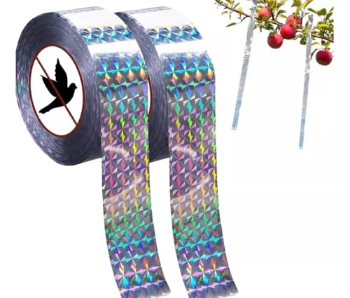 Fita Refletiva Espanta Pássaros 45 Metros Holográfica para Jardim e Proteção contra Pombos e Aves