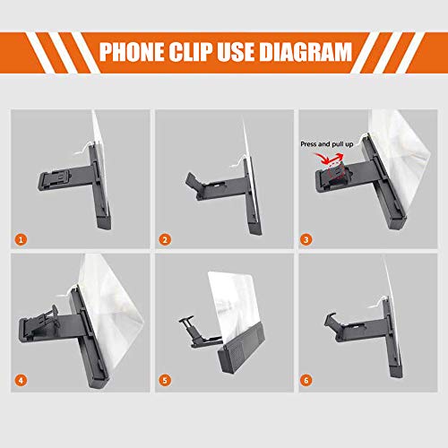 Amplificadores de tela de telefone celular de 12 polegadas Ampliador de tela grande de vídeo 3D com