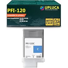 PFI-120 PFI120 Ink Cartridges Compatible with Canon PFI-120 PFI-120C Work for Canon ImagePROGRAF TM-200 TM-205 TM-250 TM-300 TM-305 TM-355 TM-350 GP-200 GP-300 Printer, 130ML 1-Pack, Cyan