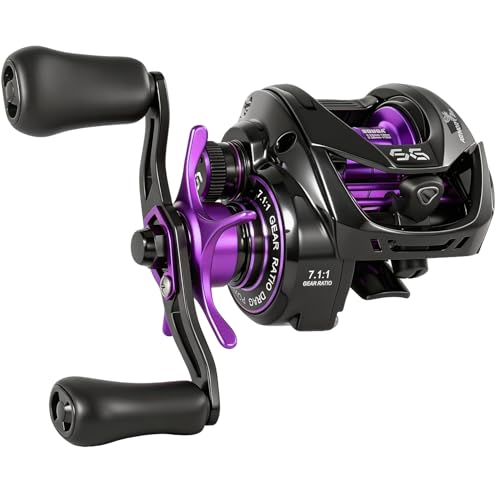SOUGA DC Baitcaster Reel with Smart Magnetic Anti-Backlash System, 184g Ultra-Light Baitcasting Reel, 33LB Max Drag, 7.1:1 High Speed Gear Ratio, Drag Easy Casting for Tournament & Beginner Anglers