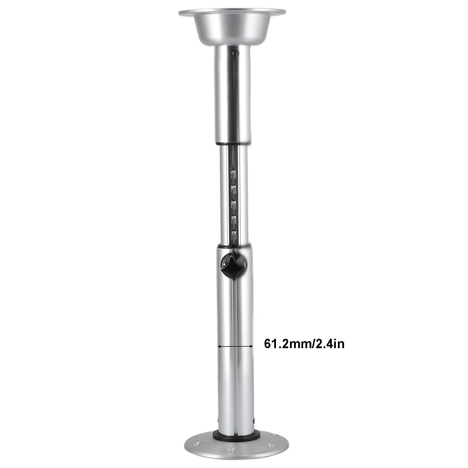 Piédestal de Table Réglable en Aluminium, Support de Bureau Universel, Hauteur 56-71 cm, Base de Montage pour Camping-Car et Yacht