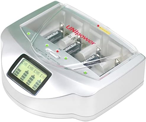 Tsongching Alkaline Battery Charger|Universal Charger for Alkaline/NiMh/NiCd Size AA/AAA/C/D/9V Batteries Refresh Function(No Batteries Included)