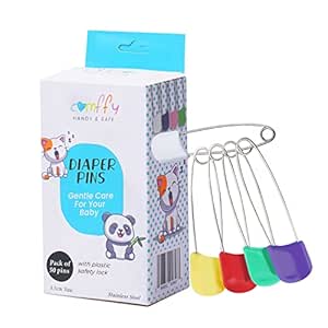 24 Pcs Nappy Pins Safety Lock, Nappy Pins Safety Lock For Nappies, 2.2