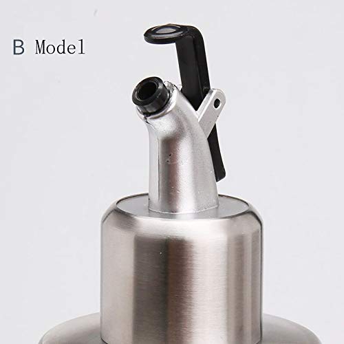 Gteller Stainless Steel Olive Oil Dispenser, Leakproof Pourer Dispensing Bottle for Oil Soy Sauce Vinegar&Cooking Wine 350ml (B Model) - Image 2