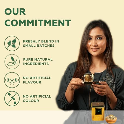 Image of CHAYAM Fenugreek Herbal Tea | Caffeine-Free Infusion for Digestion, Gut Health & Lactation Support | Fennel, Cumin, Ajwain, Licorice | Premium Gift Tin | 100g Tin -Pack of 2