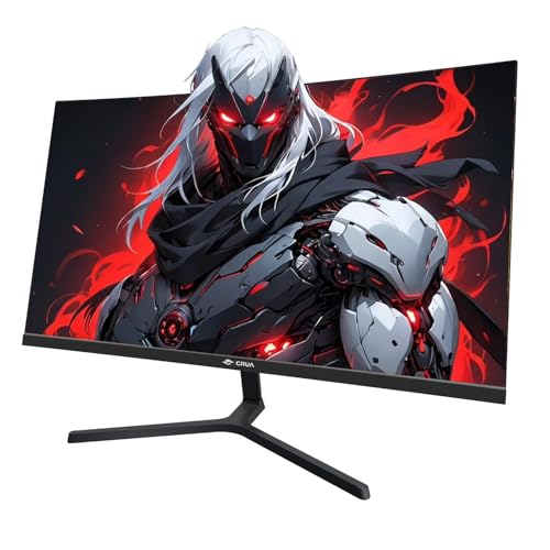 CRUA 24 Zoll Curved Gaming-Monitor 200 Hz|165 Hz|144 HZ|1080P|PC Monitor Computer 100% sRGB-Farbumfang kompatibel FreeSync G-sync|Rahmenlos|HDMI|DisplayPort,VESA-