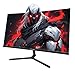 CRUA 24 Zoll Curved Gaming-Monitor 200 Hz|165 Hz|144 HZ|1080P|PC Monitor Computer 100% sRGB-Farbumfang kompatibel FreeSync G-sync|Rahmenlos|HDMI|Displ...