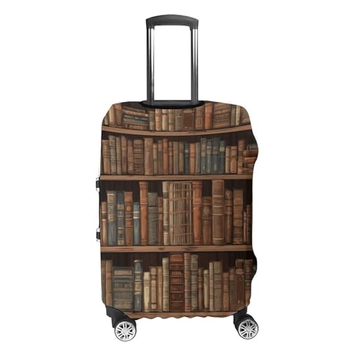 Carry on Luggage Cover Library Bookshelf Suitcase Covers for Luggages Tsa Approved Travel Luggage Sleeve Protector Elastic Suitcase Protector Anti-Scratch Washable Fits 19-30 Inch Case -XL4