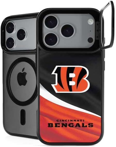 Skinit Kickstand Phone Case Compatible with iPhone 17 Pro Max - Officially Licensed NFL Cincinnati Bengals Design