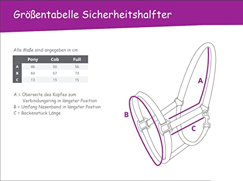 Foto von NETPROSHOP Sicherheitshalfter Weidehalfter gepolstert Größe Pony, Cob, Full, Groesse:Full, Farbe:Schwarz