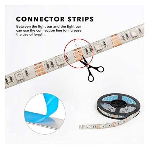 Tira de luces LED 5050 RGB con alimentación USB para una iluminación de fondo uniforme 5