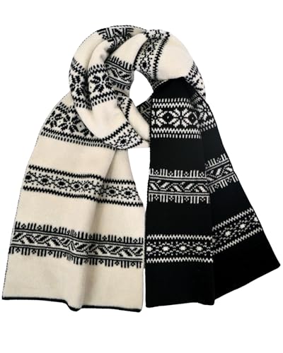 LEBOOBELL Women's Fair Isle Scarf Lady Soft...