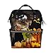 Produktbild Emoya Stilvoller Schulrucksack im Doctor Style Jack-O-Lantern Halloween Kürbis Fledermaus Reisetasche für Männer und Frauen