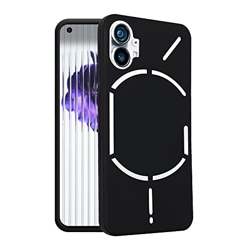 CEDO Nothing Phone (1) (5G) Back Cover | Camera Bump Protection & Inner Velvet Fabric Lining | Ultra Slim Matte Soft Rubberised Case Cover (Black)- Best and cheap mobile covers in India