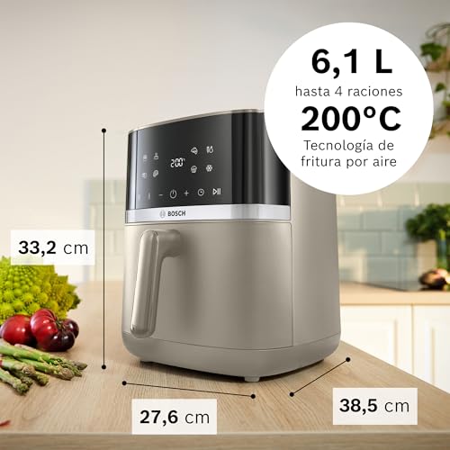 Miniatura 2 de Bosch, Freidora de aire Serie 4, 6.1L, Doble calor, Crema, MAF462C0