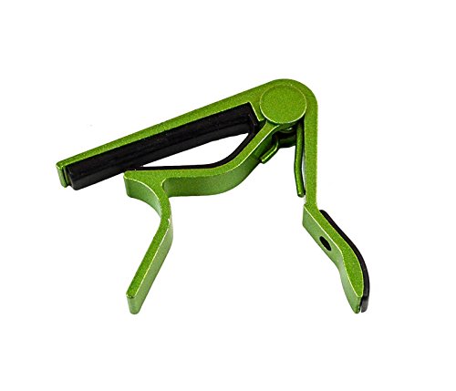 ワンタッチ ギター ギターカポ カポ タスト エレキギター 軽量 (グリーン)