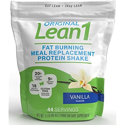 Lean1 Vanilla 5 Pound (44 servings), Fat Burning Meal Replacement Cover