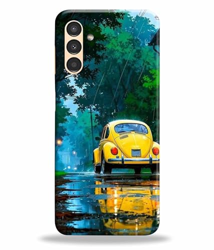 Image of Printed Hard Back Case Cover & Compatible for Samsung Galaxy M14 5G | Samsung M14 5G | Car Painting Art (Multicolor) - D1197