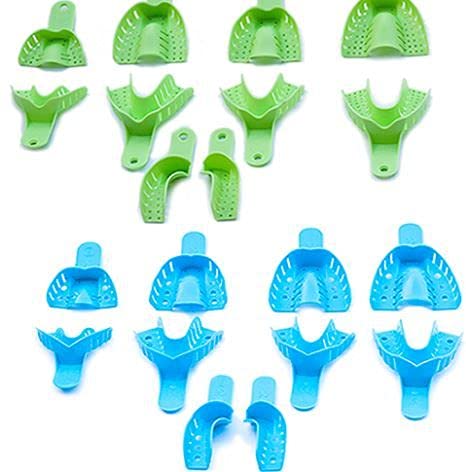 Dental Plastic Impression Tray U0L0 - U4L4 Full Set 10 Pieces | Set Of 2 Packs | Plastic Impression Tray Full Set 2