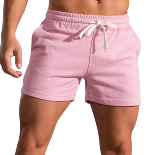 seiveini Shorts de Sport Homme Coton avec Poches Pantalon Court d...