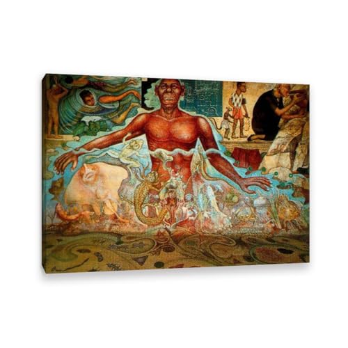 Tableau africaine Diego Rivera MOBYAT impression d'art sur toile haut de gamme