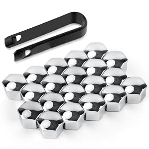 20 Sztuk Srebrnych Nakładek na Śruby Kół