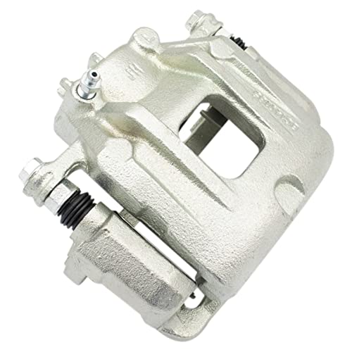 Image of TRQ Front Driver and Passenger Side Brake Caliper Set Caliper Brackets Hardware Compatible with 10-12 Hyundai Santa Fe 11-13 Kia Sorento