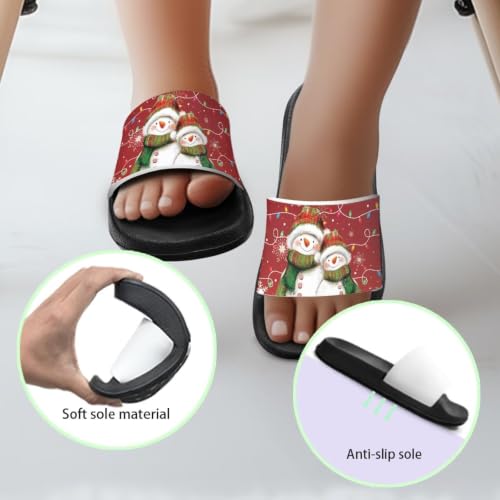 Image of Unisex Slides for Girls Boys Comfortable Slippers Slides Non-slip Shower Shoes House Fashion Thick for Indoor & Outdoor Gifts