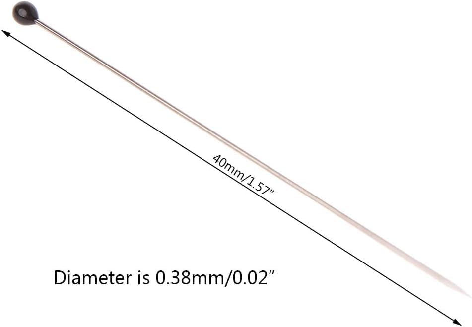 100 Pcs Insect Pins Specimen Pins Stainless Steel with Plastic Box Resin for Head for Entomology Dissection for Butte, Science Education, Insect Pins