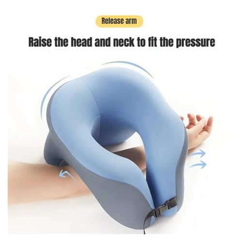 Almohada de espuma viscoelástica ergonómica para viaje miniatura 6