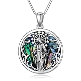 Shusukue Virgin Mary Necklace Our Lady Of Guadalupe Pendant Necklace Guardian Angel Pendant 925 Ster
