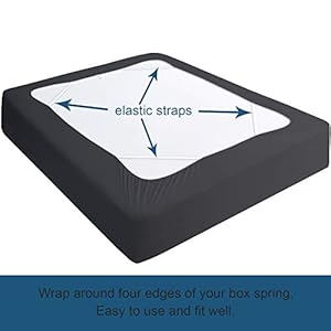 Boxspringcoverkingsizeelasticfabricwraparound4sidesbedskirtsleekalternativeforbedskirtsforhotelhomefitsboxspringsupto13black  Urban Country Home Decor Box spring cover king size elastic fabric wrap around 4 sides bed skirt sleek alternative for bed skirts for hotelhome fits box springs up to 13 black  urban country home decor