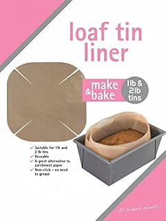 Vsorce4u 1 x Loaf Tin Liner Non-Stick Loaf Cake Tin Liner Fits 1lb & 2lb Tins Reusable Loaf Tin Liner