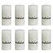 Produktbild BOLSIUS RUSTIC Stumpenkerzen 100 x 50 mm weiß im 8er Pack